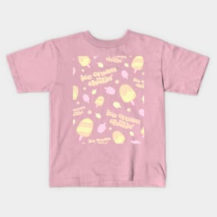 Aesthetic Pink Lemonade Ice Cream Chilli' Logo Design Kids T-Shirt